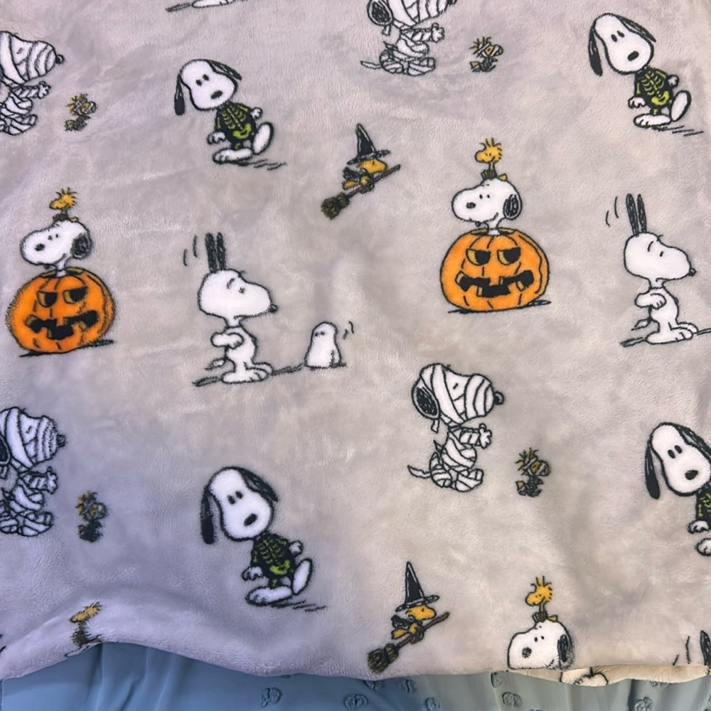 Peanuts Halloween Themed Throw Blanket